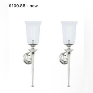 SOLD New UMA Enterprises 2 Large Pillar Wall Sconces.. MAKE AN OFFER